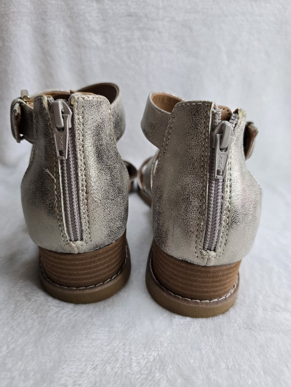 Eurosoft Maxi Wedge Sandals I Silver Womens Size 11 New W/O Tags - Picture 8 of 9